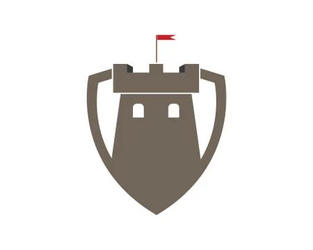 Castle logo icon vector illustration design Illustrazione stock