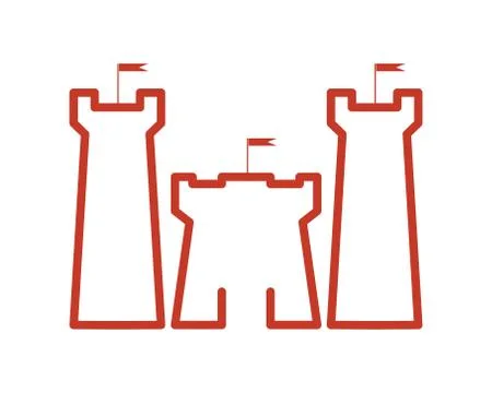 Castle logo icon vector illustration design Stock Illustration