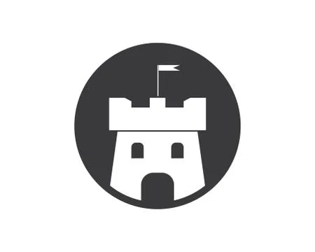 Castle logo icon vector illustration design Stock Illustration