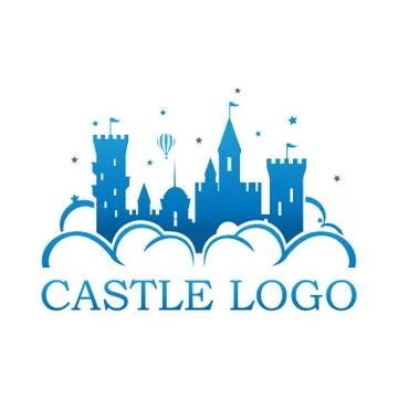 Castle logo illustration イラスト素材