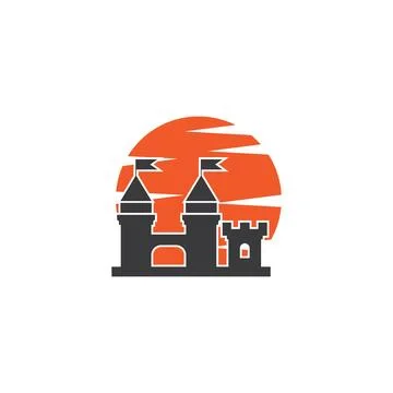 Castle Logo Template vector symbol 库存插图