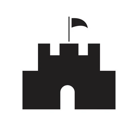 Castle logo vector design template Illustrazione stock