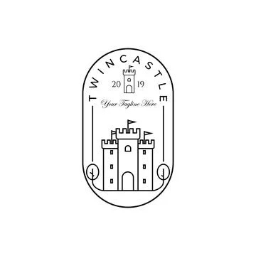Castle logo vector illustration design, creative logo for brand, twin castle Stock Illustration