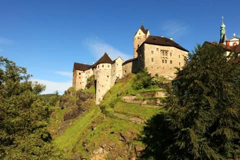 Castle Loket Stock Photos