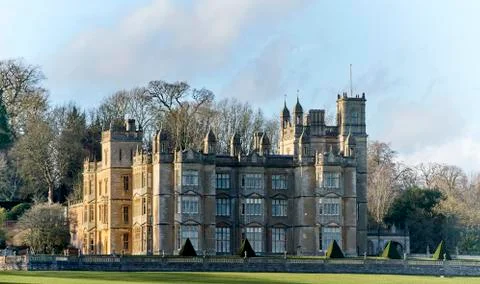 Castle in the middle of the field Stock Photos