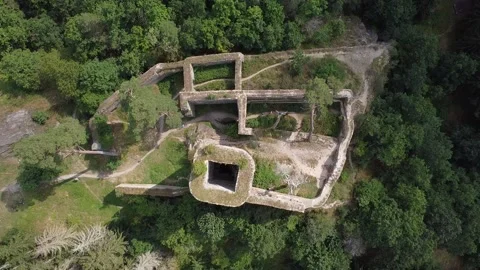 Castle in the middle of the forest 2.1 Stock Footage 152576962
