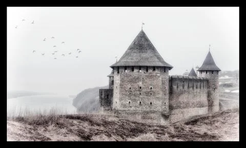 Castle Mist shore Stock Photos