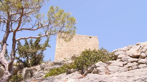 Castle of Monolithos Stock Footage 158146020