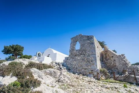 Castle of Monolithos Stock Photos
