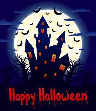 Castle in the moonlight Stock Illustration