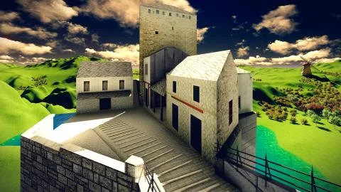 Castle of the Moors Stock Illustration