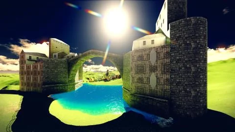 Castle of the Moors Stock Illustration