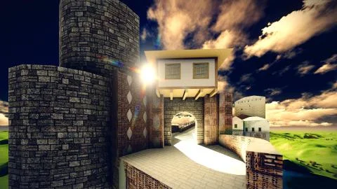 Castle of the Moors Stock Illustration