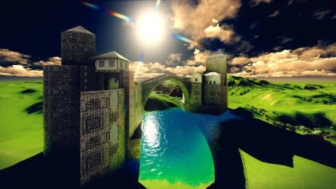 Castle of the Moors Stock Illustration