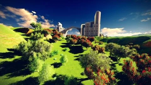 Castle of the Moors Stock Illustration