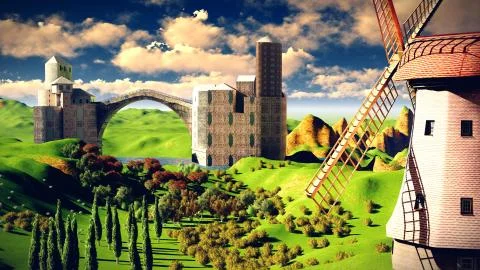 Castle of the Moors Stock Illustration