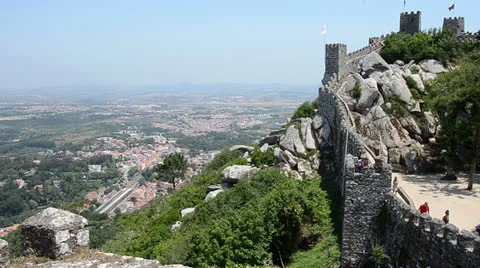 Castle of the Moors (Sintra) Vídeo Stock 25955108