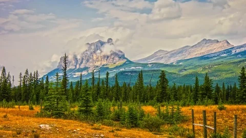 Castle Mountain  AB  Canada Time Lapse Vídeo Stock 79549380