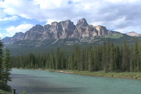 Castle Mountain Banff Stock Footage 147658