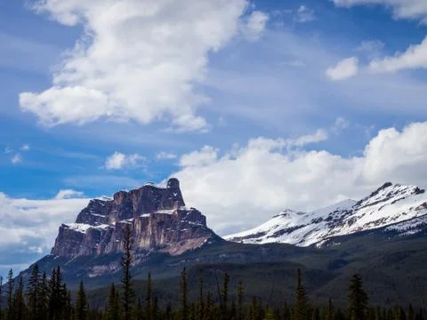 Castle mountain Stock Photos