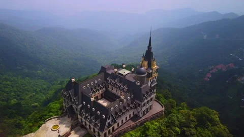 Castle in the mountain vietnam Stock Footage 243372960