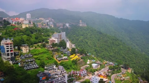 Castle in the mountain vietnam Stock Footage 243373419