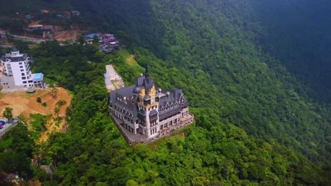 Castle in the mountain vietnam Stock Footage 243373617
