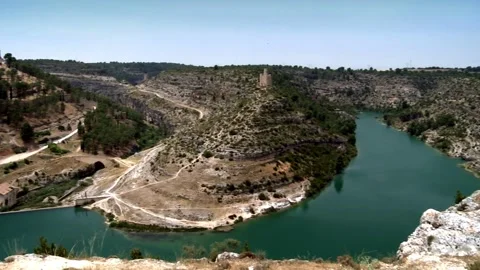 Castle at the mountain view Stock Footage 254835206