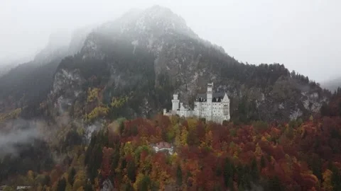 Castle in the mountains Stock Footage 142392894
