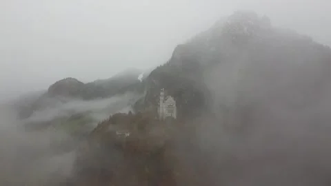 Castle in the mountains Stock Footage