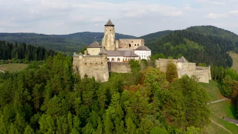 Castle in the Mountains of Slovakia Stock Footage 227188080