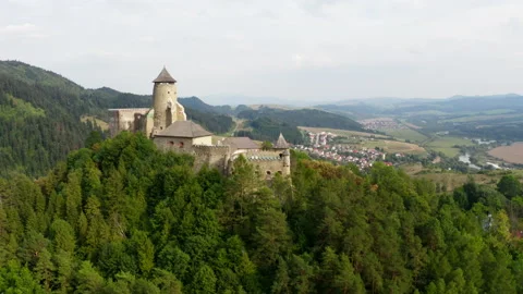 Castle in the Mountains of Slovakia Stock Footage 229000122