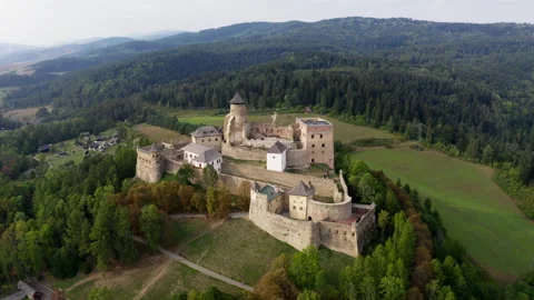 Castle in the Mountains of Slovakia Stock Footage 229352007