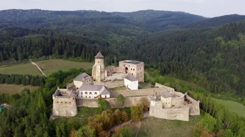 Castle in the Mountains of Slovakia Stock Footage 232423365