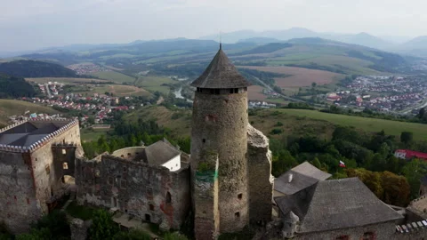 Castle in the Mountains of Slovakia Stock Footage 233852708