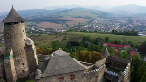 Castle in the Mountains of Slovakia Stock Footage 235249864