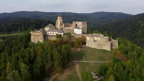 Castle in the Mountains of Slovakia Stock Footage 237538774