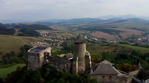Castle in the Mountains of Slovakia Stock Footage 239282992