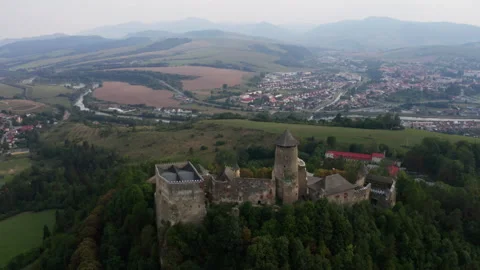 Castle in the Mountains of Slovakia Stock Footage 240434434
