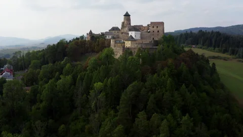 Castle in the Mountains of Slovakia Stock Footage 241838689