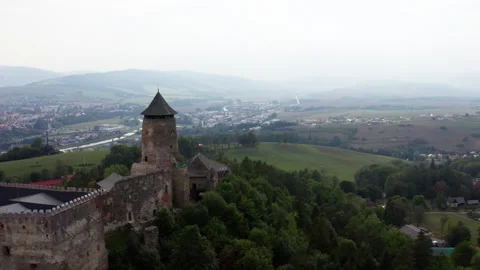 Castle in the Mountains of Slovakia Stock Footage 243611478