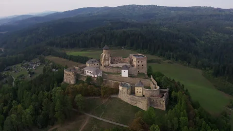 Castle in the Mountains of Slovakia Stock Footage 249634229
