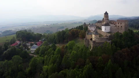 Castle in the Mountains of Slovakia Stock Footage 250043166