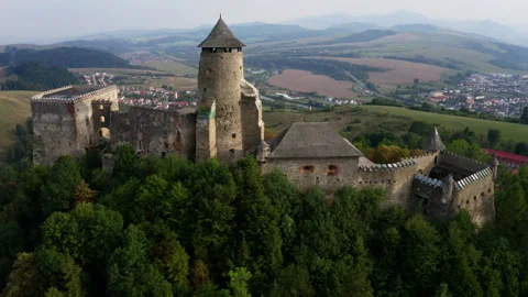 Castle in the Mountains of Slovakia Stock Footage 253840393