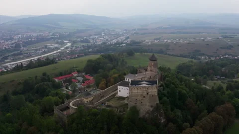 Castle in the Mountains of Slovakia Stock Footage 255420511