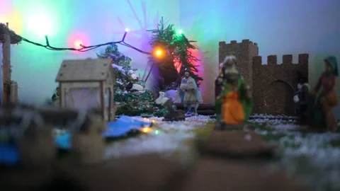 The Castle in the Nativity scene Stock Footage 324682128