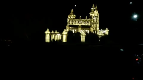 Castle night Stock Footage 241150470