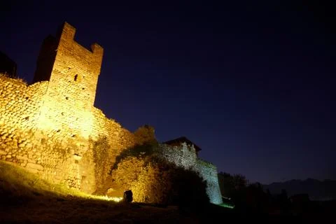 Castle night Stock Photos