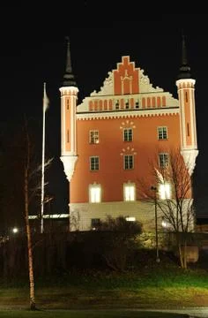 Castle by night Stock Photos