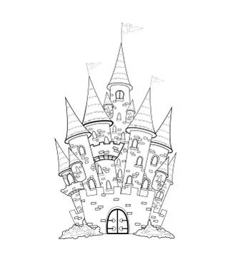 Castle outline Stock Illustration
